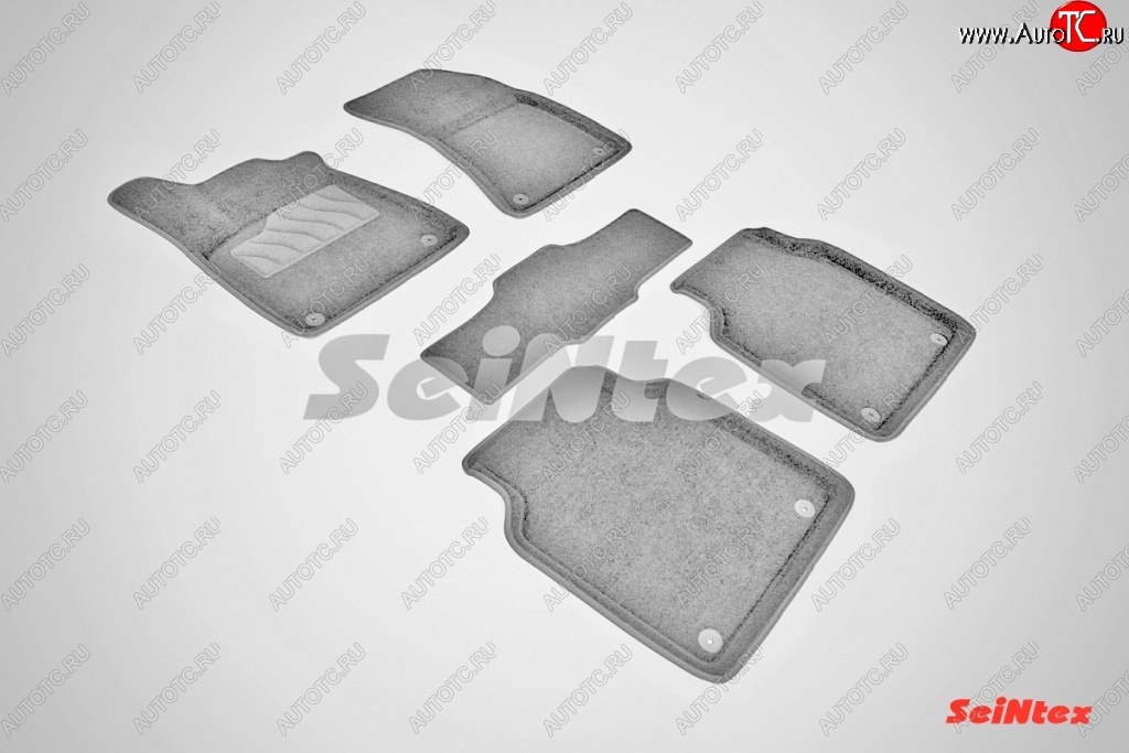7 649 р. Износостойкие коврики в салон SeiNtex Premium 3D (ворсовые, серые)  Audi A8  D4 (2009-2013) дорестайлинг, седан  с доставкой в г. Керчь