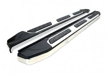 Комплект подножек Winbo Серия М15 (без кронштейнов) Audi Q3 (8U), CITROEN C4 aircross, Ford C4 aircross, Great Wall Hover H3, Hover H5, Hover H6, Hyundai Tucson (JM,  LM,  TL), KIA Sportage (1 JA,  2 JE,KM,  3 SL,  4 QL), Land Rover Range Rover Evoque (1 L538), Mazda CX-5 (KE,  KF), CX-9 (TB,  TC), Mitsubishi ASX, Outlander (CU,  XL,  GF), Pajero Sport (PA,  PB,  QE,  QF), Nissan Qashqai (1,  2), Qashqai +2 (1), Peugeot 4008, Toyota Highlander (XU20,  XU40,  XU50), Kluger (XU20)