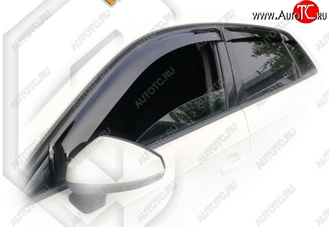 1 999 р. Дефлектора окон CA-Plastic Audi Q3 8U рестайлинг (2014-2018) (Classic полупрозрачный, Без хром молдинга)  с доставкой в г. Керчь