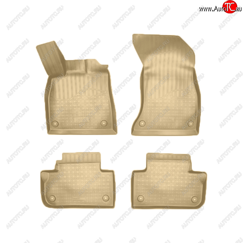 3 799 р. Коврики салонные Noplast  Audi Q5  FY (2017-2022) дорестайлинг, рестайлинг (Бежевый)  с доставкой в г. Керчь