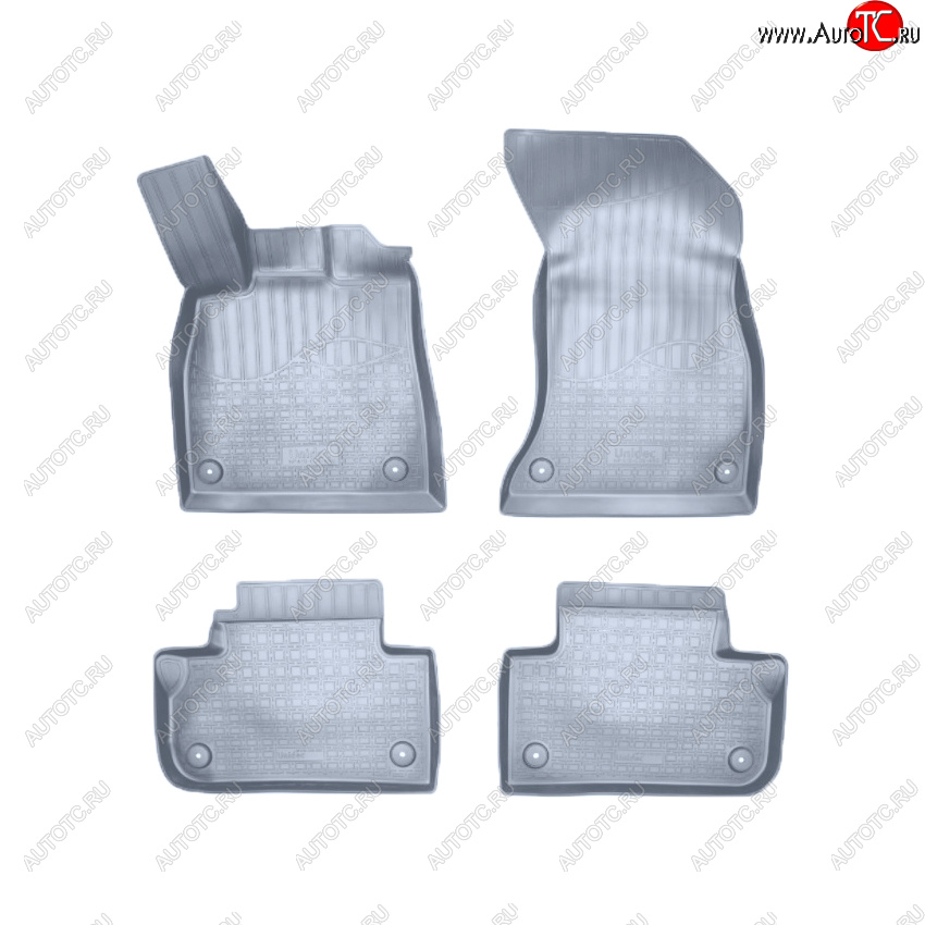 2 399 р. Коврики салонные Noplast  Audi Q5  FY (2017-2022) дорестайлинг, рестайлинг (Серый)  с доставкой в г. Керчь