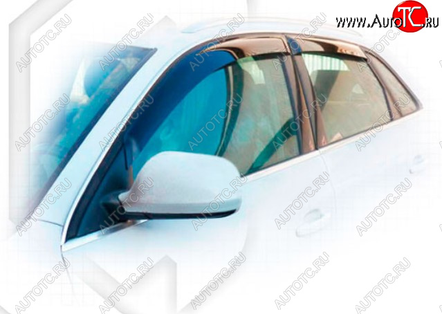 1 999 р. Дефлектора окон CA-Plastic Audi Q5 8R рестайлинг (2012-2017) (Classic полупрозрачный, Без хром молдинга)  с доставкой в г. Керчь