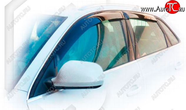 1 999 р. Дефлектора окон CA-Plastiс Audi Q5 8R дорестайлинг (2008-2012) (Classic черный, Без хром.молдинга)  с доставкой в г. Керчь