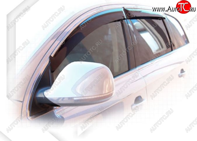 2 299 р. Дефлектора окон CA-Plastiс Audi Q7 4L дорестайлинг (2005-2009) (Classic полупрозрачный, Без хром.молдинга)  с доставкой в г. Керчь