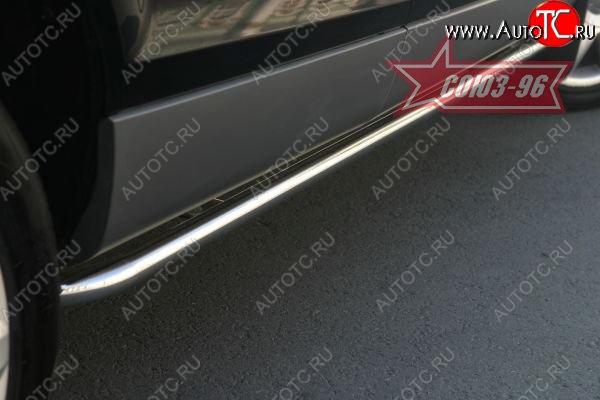 23 939 р. Защита порогов Souz-96 (d42) Audi Q7 4L дорестайлинг (2005-2009)  с доставкой в г. Керчь