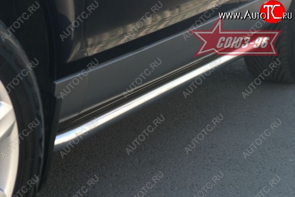 25 694 р. Защита порогов Souz-96 (d60) Audi Q7 4L дорестайлинг (2005-2009)  с доставкой в г. Керчь