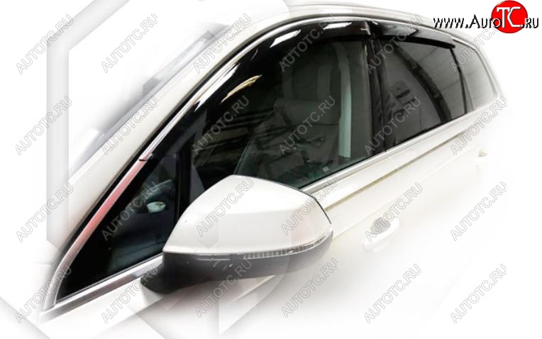 2 099 р. Дефлектора окон 4MB CA-Plastic Audi Q7 4M рестайлинг (2019-2022) (Classic полупрозрачный, Без хром.молдинга)  с доставкой в г. Керчь