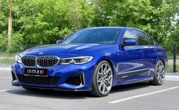 12 299 р. Сплиттер переднего М-бампера М-Perfomance  BMW 3 серия  G20 (2018-2022) седан (цвет: черный глянец)  с доставкой в г. Керчь. Увеличить фотографию 13