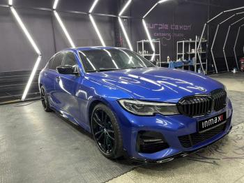 12 299 р. Сплиттер переднего М-бампера М-Perfomance  BMW 3 серия  G20 (2018-2022) седан (цвет: черный глянец)  с доставкой в г. Керчь. Увеличить фотографию 4