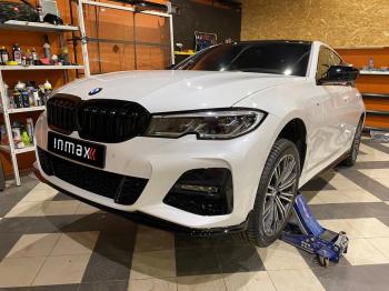 12 299 р. Сплиттер переднего М-бампера М-Perfomance  BMW 3 серия  G20 (2018-2022) седан (цвет: черный глянец)  с доставкой в г. Керчь. Увеличить фотографию 5