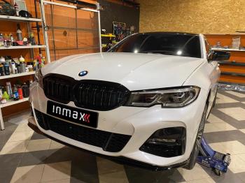 12 299 р. Сплиттер переднего М-бампера М-Perfomance  BMW 3 серия  G20 (2018-2022) седан (цвет: черный глянец)  с доставкой в г. Керчь. Увеличить фотографию 6