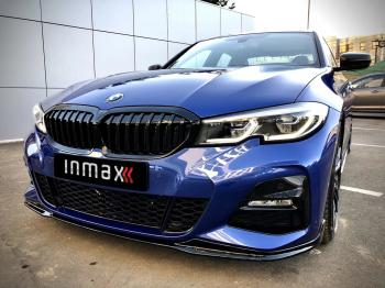 12 299 р. Сплиттер переднего М-бампера М-Perfomance  BMW 3 серия  G20 (2018-2022) седан (цвет: черный глянец)  с доставкой в г. Керчь. Увеличить фотографию 8