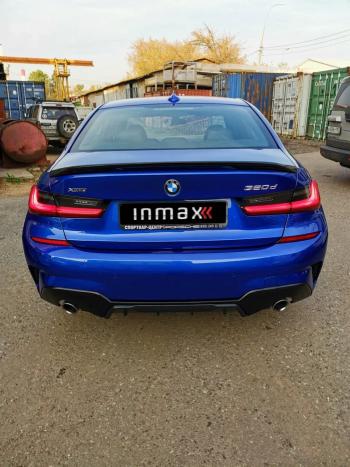 12 999 р. Диффузор заднего бампера М-Perfomance 320  BMW 3 серия  G20 (2018-2022) седан Inmax (цвет: черный глянец)  с доставкой в г. Керчь. Увеличить фотографию 10
