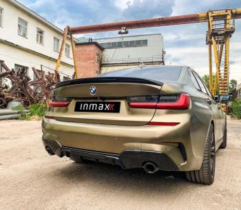 12 999 р. Диффузор заднего бампера М-Perfomance 320  BMW 3 серия  G20 (2018-2022) седан Inmax (цвет: черный глянец)  с доставкой в г. Керчь. Увеличить фотографию 11