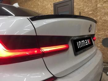 7 999 р. Лип спойлер М-Perfomance BMW 3 серия G20 седан (2018-2022) (цвет: черный глянец)  с доставкой в г. Керчь. Увеличить фотографию 4