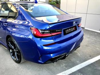 7 999 р. Лип спойлер М-Perfomance BMW 3 серия G20 седан (2018-2022) (цвет: черный глянец)  с доставкой в г. Керчь. Увеличить фотографию 6