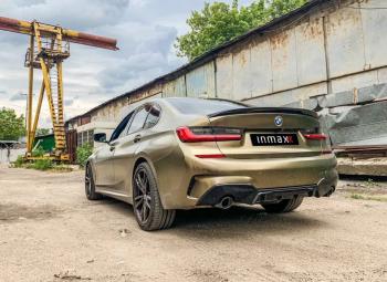 8 999 р. Лип спойлер М-Perfomance BMW 3 серия G20 седан (2018-2022) (цвет: черный глянец)  с доставкой в г. Керчь. Увеличить фотографию 4