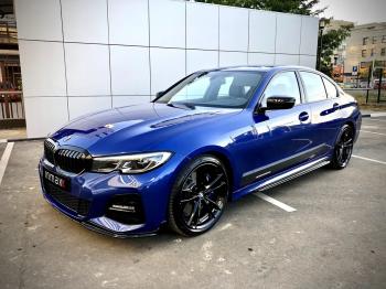 11 499 р. Пластиковые накладки M порогов BMW 3 серия G20 седан (2018-2022) (цвет: черный глянец)  с доставкой в г. Керчь. Увеличить фотографию 2