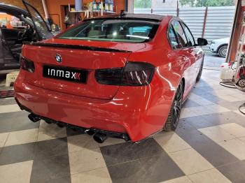 5 999 р. Накладки M-Perfomance под задний бампер (мини-лезвия)  BMW 3 серия  F30 (2012-2018) седан дорестайлинг, седан рестайлинг (цвет: черный матовый)  с доставкой в г. Керчь. Увеличить фотографию 11