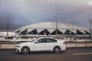 5 999 р. Накладки M-Perfomance под задний бампер (мини-лезвия)  BMW 3 серия  F30 (2012-2018) седан дорестайлинг, седан рестайлинг (цвет: черный матовый)  с доставкой в г. Керчь. Увеличить фотографию 13