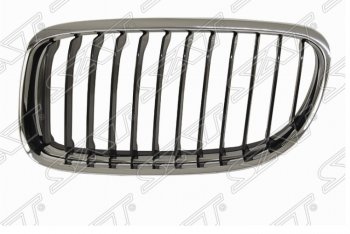 Левая решетка радиатора SAT (черная/хром) BMW 3 серия  E90 (2008-2012) седан рестайлинг