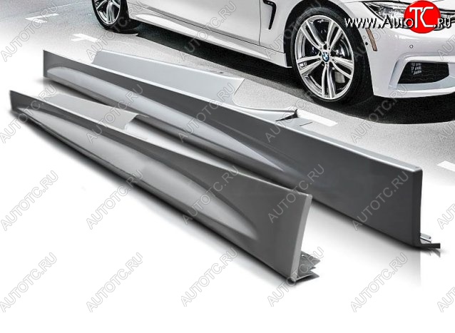 18 199 р. Пороги накладки M-tech BMW 4 серия F32 купе дорестайлинг (2013-2017) (Неокрашенные)  с доставкой в г. Керчь