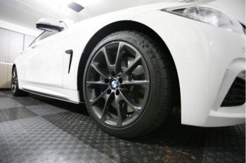 9 999 р. Пластиковые накладки под пороги М-Perfomance BMW 4 серия F32 купе дорестайлинг (2013-2017) (цвет: черный матовый)  с доставкой в г. Керчь. Увеличить фотографию 3