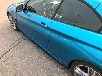 9 999 р. Пластиковые накладки под пороги М-Perfomance BMW 4 серия F32 купе дорестайлинг (2013-2017) (цвет: черный матовый)  с доставкой в г. Керчь. Увеличить фотографию 7