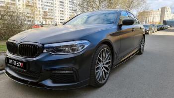 Сплиттер переднего бампера M-Performance BMW 5 серия  G30 (2016-2020) дорестайлинг, седан (Неокрашенный)