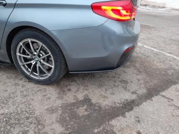 5 999 р. Накладки M-Perfomance под задний бампер (мини-лезвия) Inmax  BMW 5 серия  G30 (2016-2020) дорестайлинг, седан (цвет: черный глянец)  с доставкой в г. Керчь. Увеличить фотографию 12