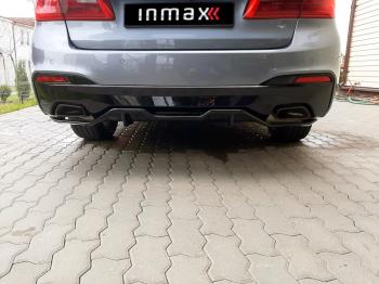 11 499 р. Диффузор заднего бампера М-Perfomance (2 клыка)  BMW 5 серия  G30 (2016-2020) дорестайлинг, седанInmax (неокрашенный)  с доставкой в г. Керчь. Увеличить фотографию 2