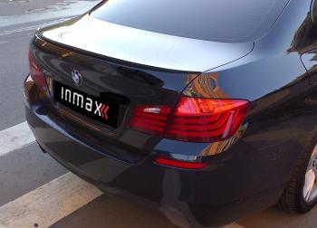 6 999 р. Лип спойлер M5  BMW 5 серия  F10 (2009-2017) седан дорестайлинг, рестайлинг, седан (цвет: черный глянец)  с доставкой в г. Керчь. Увеличить фотографию 3