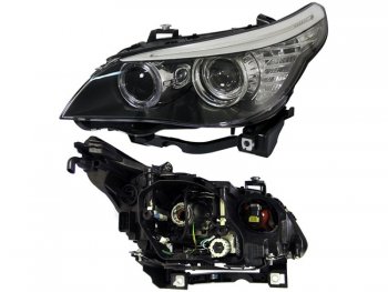 Левая передняя фара SAT (под ксенон, диодная) BMW 5 серия  E60 (2003-2007) седан дорестайлинг