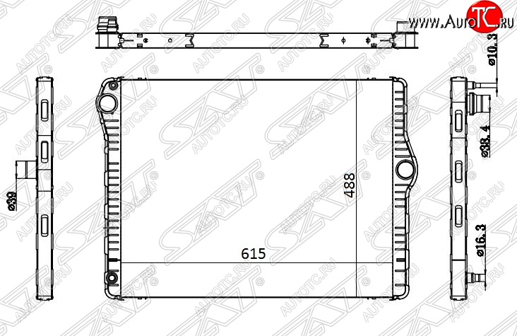 11 349 р. Радиатор двигателя SAT (пластинчатый) BMW 5 серия F10 рестайлинг, седан (2013-2017)  с доставкой в г. Керчь