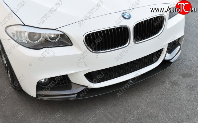 10 849 р. Накладка на передний бампер M-Performance BMW 5 серия F11 рестайлинг, универсал (2013-2017) (Неокрашенная)  с доставкой в г. Керчь