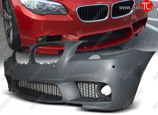 38 449 р. Передний бампер M5 Style BMW 5 серия F10 седан дорестайлинг (2009-2013) (Неокрашенный)  с доставкой в г. Керчь