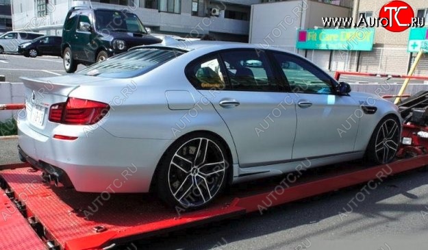 6 749 р. Лип спойлер CT v1 BMW 5 серия F10 седан дорестайлинг (2009-2013) (Неокрашенный)  с доставкой в г. Керчь