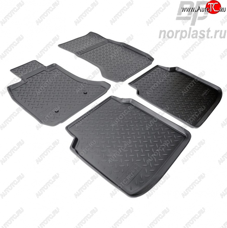 3 589 р. Комплект ковриков в салон Norplast Unidec (Long) BMW 7 серия F01-F04 седан (2008-2015) (Цвет: черный)  с доставкой в г. Керчь