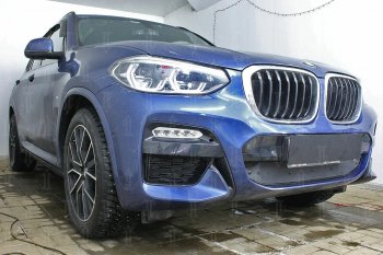 Зимняя заглушка воздухозаборника бампера Стрелка 11 Премиум (2.0i, 2.0d, 3.0d, AT, Base) BMW X3  G01 (2017-2021) дорестайлинг