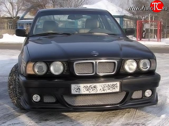 6 899 р. Передний бампер RIEGER BMW 5 серия E34 седан дорестайлинг (1988-1994) (Неокрашенный)  с доставкой в г. Керчь