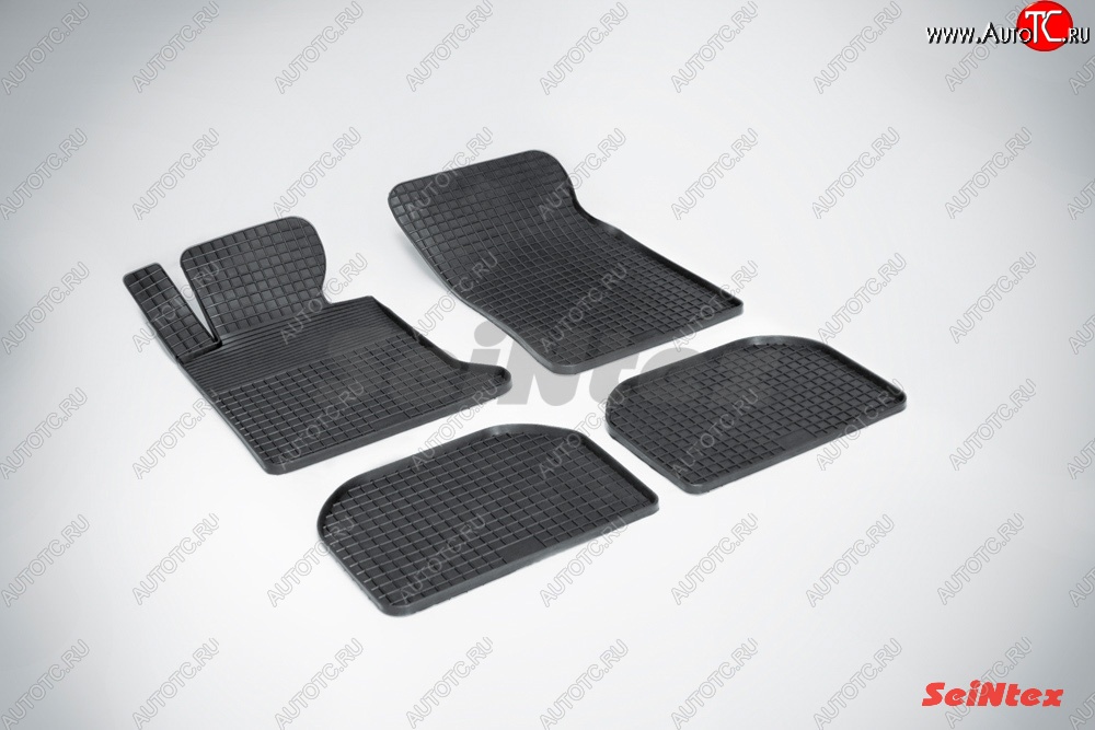 3 479 р. Износостойкие коврики в салон с рисунком Сетка SeiNtex Premium 4 шт. (резина) BMW 7 серия E38 дорестайлинг, седан (1994-1998)  с доставкой в г. Керчь