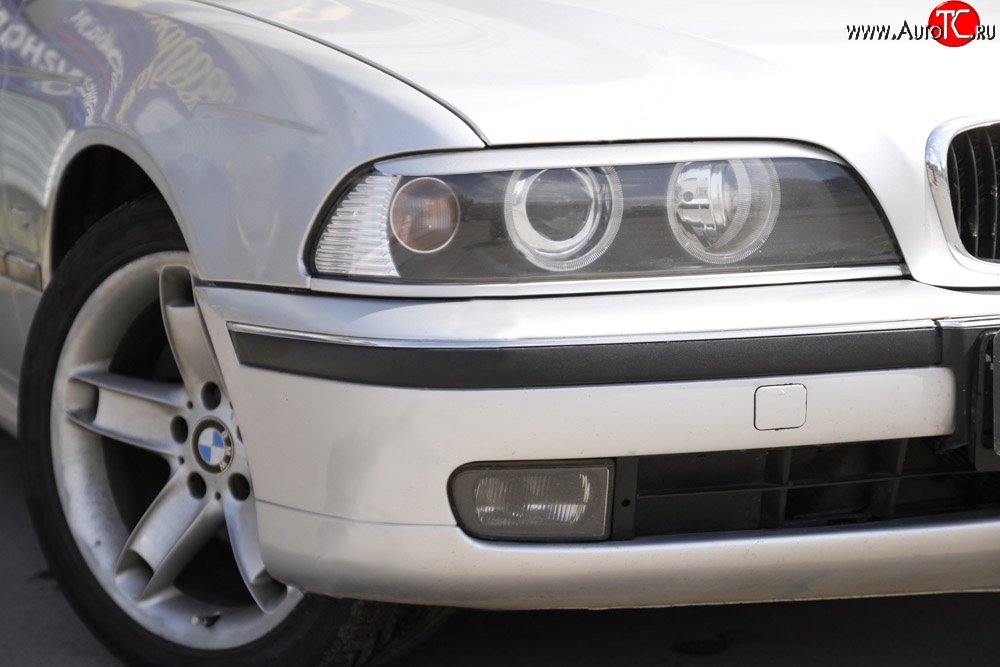 599 р. Реснички на фары RA BMW 5 серия E39 седан рестайлинг (2000-2003) (Неокрашенные)  с доставкой в г. Керчь