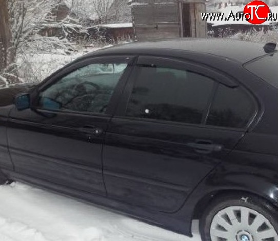 999 р. Комплект дефлекторов окон (ветровиков) 4 шт. (седан) Russtal BMW 3 серия E46 седан дорестайлинг (1998-2001)  с доставкой в г. Керчь