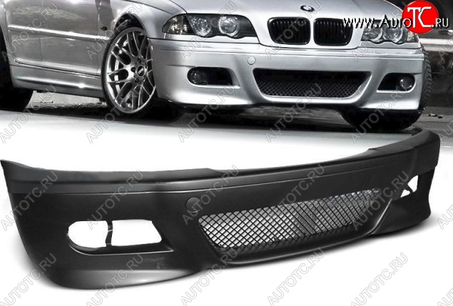 12 699 р. Передний бампер M-pakiet BMW 3 серия E46 седан дорестайлинг (1998-2001) (Неокрашенный)  с доставкой в г. Керчь