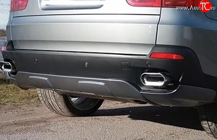 4 999 р. Накладка на задний бампер Sport Package BMW X5 E70 дорестайлинг (2006-2010)  с доставкой в г. Керчь