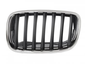 Левая решетка радиатора SAT (черная с хромом) BMW X5  E70 (2006-2010) дорестайлинг