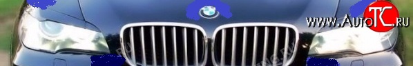 1 829 р. Реснички на фары Drive BMW X5 E70 дорестайлинг (2006-2010) (Неокрашенные)  с доставкой в г. Керчь