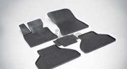 Износостойкие коврики в салон с рисунком Сетка SeiNtex Premium 4 шт. (резина) BMW X5  E70 (2006-2013) дорестайлинг, рестайлинг
