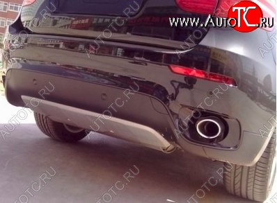 46 999 р. Накладка на задний бампер CT BMW X6 E71 дорестайлинг (2008-2012) (Неокрашенная)  с доставкой в г. Керчь