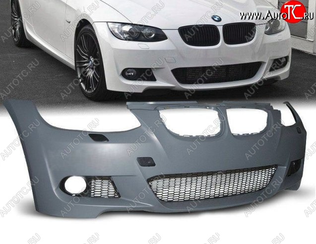 40 899 р. Передний бампер (E92) M-pakiet BMW 3 серия E90 седан дорестайлинг (2004-2008) (Неокрашенный)  с доставкой в г. Керчь